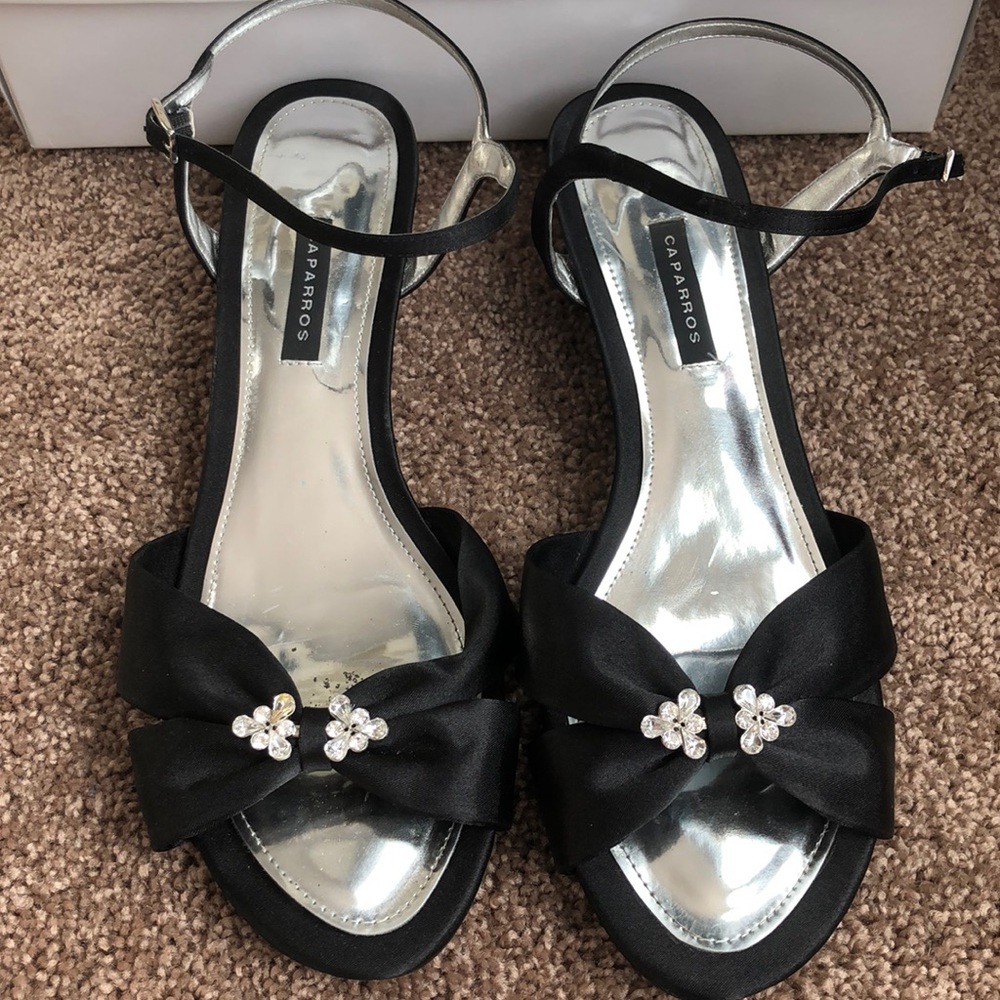 Caparros - Paulina Black Satin Size 9
